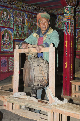 Lama in de Gompa van Duble